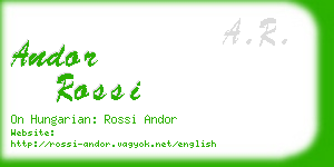 andor rossi business card